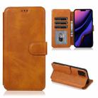 For iPhone 11 Pro Max Shockproof PU + TPU Leather Phone Case (Khaki) - 1