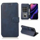 For iPhone 11 Pro Max Shockproof PU + TPU Leather Phone Case (Blue) - 1