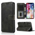 For iPhone X / XS Shockproof PU + TPU Leather Phone Case(Black) - 1