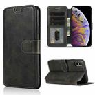 For iPhone XS Max Shockproof PU + TPU Leather Phone Case(Black) - 1