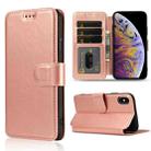 For iPhone XS Max Shockproof PU + TPU Leather Phone Case(Rose Gold) - 1