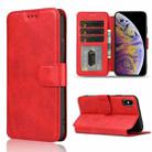 For iPhone XS Max Shockproof PU + TPU Leather Phone Case(Red) - 1