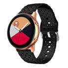 For Samsung Galaxy Watch4 40/44mm Weave Texture Silicone Watch Band(Black) - 1