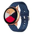For Samsung Galaxy Watch4 40/44mm Weave Texture Silicone Watch Band(Midnight Blue) - 1