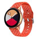 For Samsung Galaxy Watch4 Classic 42/46mm Weave Texture Silicone Watch Band(Orange) - 1