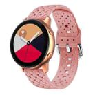 For Samsung Galaxy Watch4 Classic 42/46mm Weave Texture Silicone Watch Band(Pink) - 1