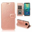 For Huawei Mate 20 Pro Shockproof PU + TPU Leather Phone Case(Rose Gold) - 1