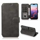 For Huawei P20 Pro Shockproof PU + TPU Leather Phone Case(Black) - 1