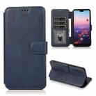 For Huawei P20 Pro Shockproof PU + TPU Leather Phone Case(Blue) - 1