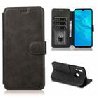 For Huawei Enjoy 9s Shockproof PU + TPU Leather Phone Case(Black) - 1