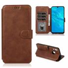 For Huawei Enjoy 9s Shockproof PU + TPU Leather Phone Case(Brown) - 1