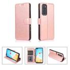 For Huawei P40 Shockproof PU + TPU Leather Phone Case(Rose Gold) - 1