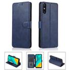 For Huawei Enjoy 10e Shockproof PU + TPU Leather Phone Case(Blue) - 1