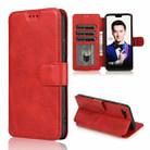 For Honor 10 Shockproof PU + TPU Leather Phone Case(Red) - 1