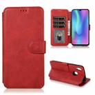 For Honor 10 Lite Shockproof PU + TPU Leather Phone Case(Red) - 1