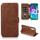 For Honor 20 Shockproof PU + TPU Leather Phone Case(Brown) - 1
