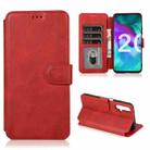 For Honor 20 Shockproof PU + TPU Leather Phone Case(Red) - 1