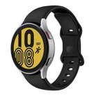 For Samsung Galaxy Watch4 Classic 42mm / Watch4 40mm Butterfly Buckle Silicone Watch Band(Black) - 1