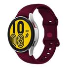 For Samsung Galaxy Watch4 Classic 42mm / Watch4 40mm Butterfly Buckle Silicone Watch Band(Wine Red) - 1