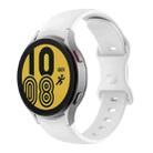 For Samsung Galaxy Watch4 Classic 46mm / Watch4 44mm Butterfly Buckle Silicone Watch Band(White) - 1