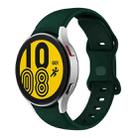 For Samsung Galaxy Watch4 Classic 46mm / Watch4 44mm Butterfly Buckle Silicone Watch Band(Green) - 1