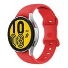 For Samsung Galaxy Watch4 Classic 46mm / Watch4 44mm Butterfly Buckle Silicone Watch Band(Red) - 1