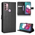 For Motorola Moto G30 / G10 / G20 / G10 Power Diamond Texture Leather Phone Case(Black) - 1