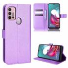 For Motorola Moto G30 / G10 / G20 / G10 Power Diamond Texture Leather Phone Case(Purple) - 1