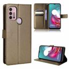 For Motorola Moto G30 / G10 / G20 / G10 Power Diamond Texture Leather Phone Case(Brown) - 1