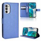 For Motorola Moto G52 4G Diamond Texture Leather Phone Case(Blue) - 1