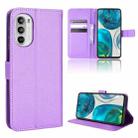 For Motorola Moto G52 4G Diamond Texture Leather Phone Case(Purple) - 1