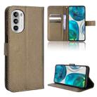 For Motorola Moto G52 4G Diamond Texture Leather Phone Case(Brown) - 1