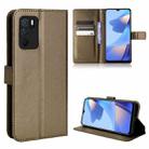 For OPPO A16 / A16s Diamond Texture Leather Phone Case(Brown) - 1