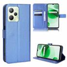 For OPPO Realme C35 Diamond Texture Leather Phone Case(Blue) - 1