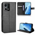 For OPPO Reno7 4G / F21 Pro Diamond Texture Leather Phone Case(Black) - 1