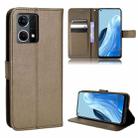 For OPPO Reno7 4G / F21 Pro Diamond Texture Leather Phone Case(Brown) - 1