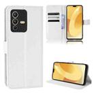 For vivo S12 / V23 5G Diamond Texture Leather Phone Case(White) - 1