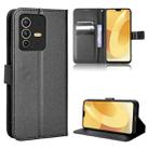 For vivo S12 / V23 5G Diamond Texture Leather Phone Case(Black) - 1