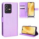 For vivo S12 / V23 5G Diamond Texture Leather Phone Case(Purple) - 1