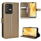 For vivo S12 / V23 5G Diamond Texture Leather Phone Case(Brown) - 1