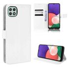 For Samsung Galaxy A22 5G Diamond Texture Leather Phone Case(White) - 1