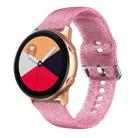 For Samsung Galaxy Watch4 40/44mm Silicone Watch Band(Rose Red Glitter) - 1