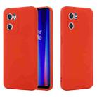 For OnePlus Nord CE 2 5G Pure Color Liquid Silicone Shockproof Full Coverage Phone Case(Red) - 1