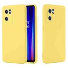 For OnePlus Nord CE 2 5G Pure Color Liquid Silicone Shockproof Full Coverage Phone Case(Yellow) - 1