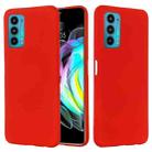 For Motorola Moto Edge 20 Pro Pure Color Liquid Silicone Shockproof Full Coverage Phone Case(Red) - 1