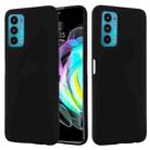 For Motorola Moto Edge 20 Pro Pure Color Liquid Silicone Shockproof Full Coverage Phone Case(Black) - 1