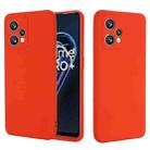 For OPPO Realme 9 Pro+ 5G Global Pure Color Liquid Silicone Shockproof Full Coverage Phone Case(Red) - 1