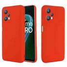 For OPPO Realme 9 Pro 5G Global Pure Color Liquid Silicone Shockproof Full Coverage Phone Case(Red) - 1