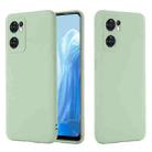 For OPPO Reno7 5G Global / Find X5 Lite Pure Color Liquid Silicone Shockproof Full Coverage Phone Case(Green) - 1