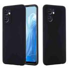 For OPPO Reno7 5G Global / Find X5 Lite Pure Color Liquid Silicone Shockproof Full Coverage Phone Case(Black) - 1